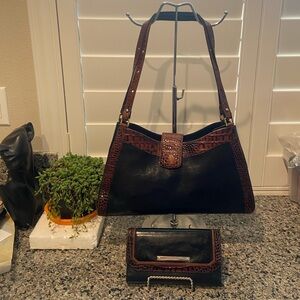 Brahmin 2PC Set EUC Vintage Avery Tucson Bag & Wallet